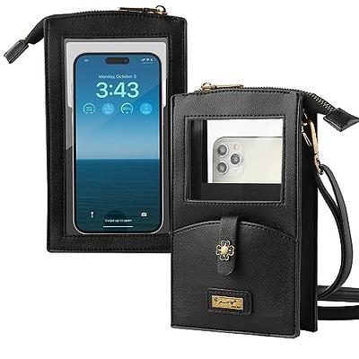 Migtech Small Crossbody Cell Phone Bag for Men Women Mini Over Shoulder Bag  Crossbody Phone Purse with Adjustable Strap Black