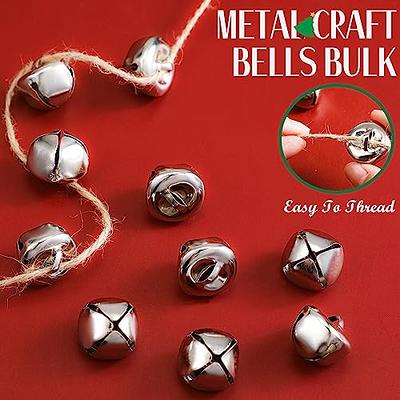 Small Jingle Bells for Crafts, 1/2 Inch Silver Craft Bells Bulk, Christmas  Bells with Loud Sound for Christmas Party Decorations, DIY Crafts