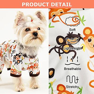 Dog Pajamas for Small Dogs Girl Boy Puppy Pjs Jammies 4 Leg Dog Clothes for  Chihuahua Yorkie Spring Summer Onesies Jumpsuit Clothing for Pet Dogs Male