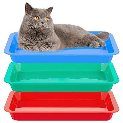 10 Pieces Small Litter Box for Kittens Bunny Litter Box,Open Cat Litter Box  Kitten Litter Pan, Small Pet Kitty Guinea Pig Litter Box Waterproof Travel