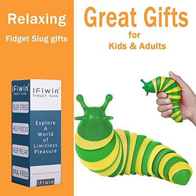 Fidget Slug Toy, Sensory Slug Fidget Toys for Kids & Adults, 1Pc Autism  Sensory Toys for Autistic Children Toddlers，Asmr Toys-3 4 5 6 7 8+ Year Old  Girl Boy Birthday Gifts 