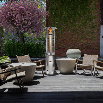 Dyna Glo 42,000 BTU 73 Hammered Bronze Pyramid Flame Patio Heater