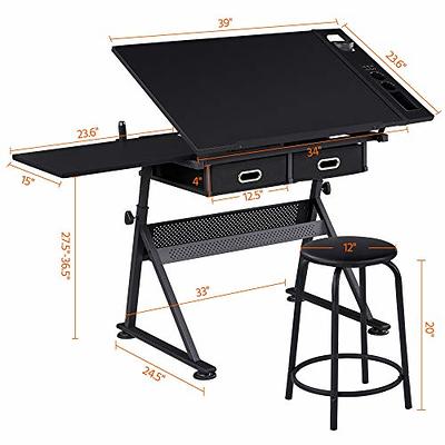 Topeakmart Drafting Table for Artists, Height Adjustable Drawing Draft Desk,  Tiltable Tabletop, Art Craft Work Station with Extra Board for Diamond  Painting Sewing Graphic Designere - Yahoo Shopping