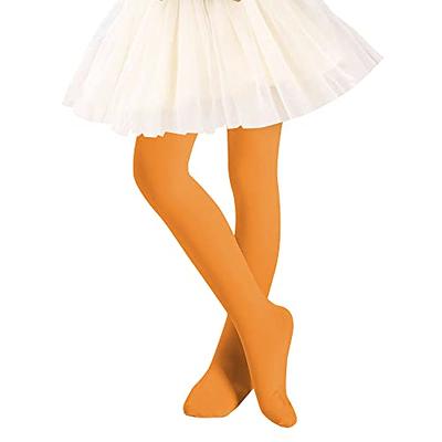  DIPUG Ballet Tights For Girls Dance Tights Toddler Thick  Soft Footed Kids Nude Stockings Size 8 9 10 11 12
