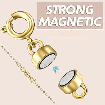 OHINGLT Magnetic Necklace Clasps and Closures,Gold and Silver