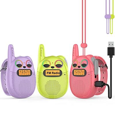 Wishouse Rechargeable Walkie Talkies for Kids 3 Pack with Charger Battery