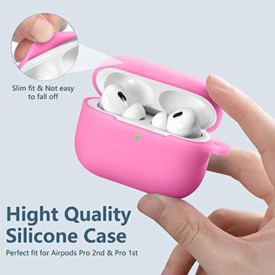 BRG Compatible with Airpods Pro 2nd/1st Generation Case Cover, Soft  Silicone Skin Cover Shock-Absorbing Protective Case with Keychain  Compatible for