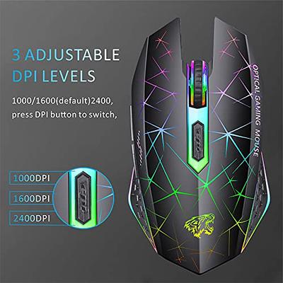 TENMOS Mini Rechargeable Wireless Mouse, 2.4GHz Optical Travel Mouse Silent  Wireless Computer Mice with USB Receiver, Auto Sleeping, 3 Buttons, 1000