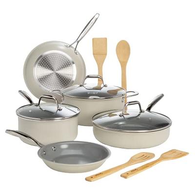 Moss & Stone 6 Piece Nonstick Cookware Set, Aluminum Pots and Pans