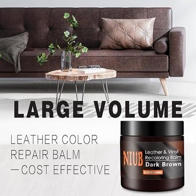 NIUB Leather Recoloring Balm, 8.5Oz Dark Brown Leather Color