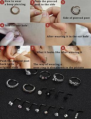 20G Star Nose Ring Titanium Seamless Nose Ring – OUFER BODY JEWELRY