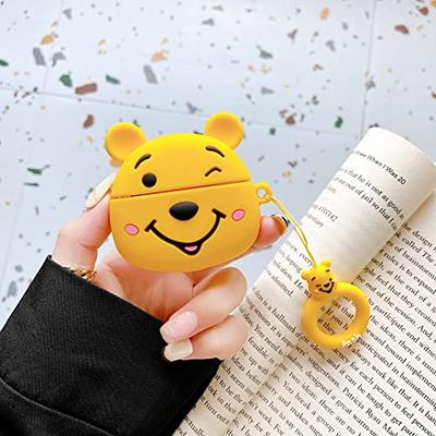 Cute Case for iPhone 14 Pro Max 6.7'', 3D Cartoon case Gold Teddy Bear  Sparkle Bling Cover with Metal Chain Strap Bell Pendant, Fashion Plating  Soft