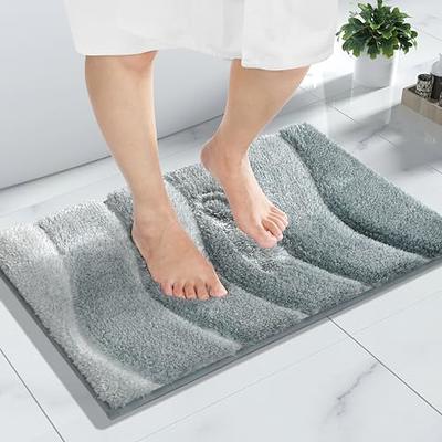 2 Piece Washable Bathroom Mat, Extra Absorbent anti Slip Bath Mats, Super  Soft T