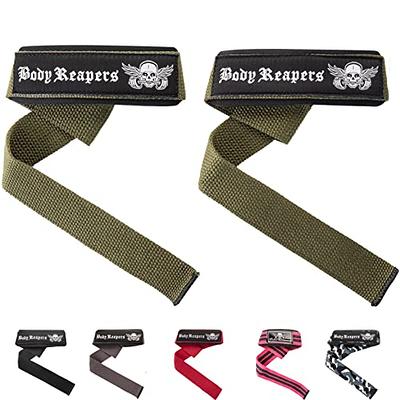 FORGE FORCE Double Layer Leather Weight Lifting Wrist Straps For