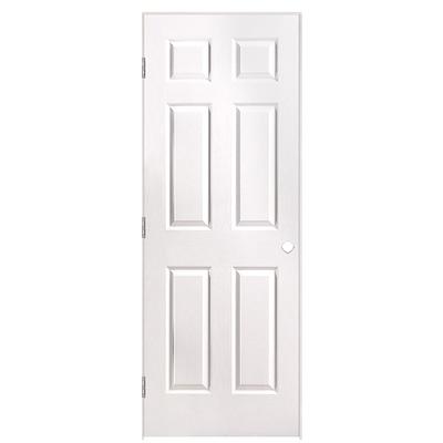 Masonite Traditional 30-in x 80-in 6-panel Solid Core Molded Composite Slab  Door in the Slab Doors department at