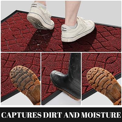 Yimobra Durable Door Mat, Heavy Duty Front Welcome Mats For Home Entrance  Outdoor Indoor, Doormat for Outside Back Patio Floor Entry Porch Garage