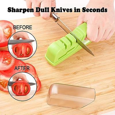 Mdlienosem New 4-in-1 Knife Sharpener, Kitchen Knife Sharpener, Knife and  Scissors Sharpener with Protective Cover and Non-Slip Base, Sharp  Professional Knife Sharpening Tools - Yahoo Shopping