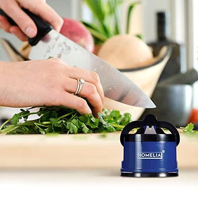 HOMELIA - Knife Sharpener with suction cup - Kitchen Knife Sharpeners -  Pocket Knife Sharpener - Manual Blade Sharpener