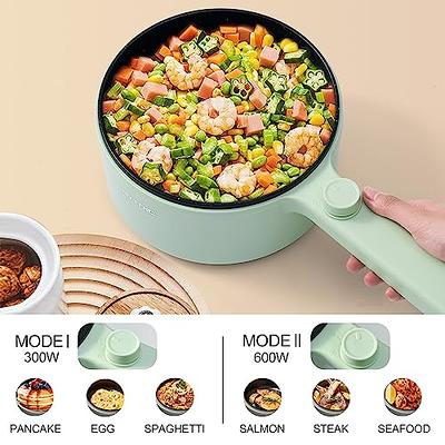 Electric Hot Pot, 1.5L/3L Portable Electric Skillet With Nonstick Coating,  Over Heating And Boil Dry Protection, Multi-Function Electric Cooker For St