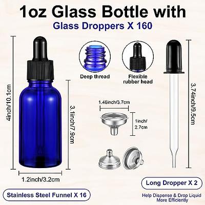 Amber 2oz Dropper Bottle (60ml) Pack of 24 - Glass Tincture Bottles with  Eye Droppers for Essential Oils & More Liquids - Leakproof Travel Bottles