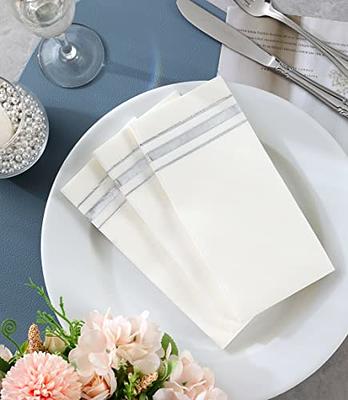 200 Pack Disposable Hand Towels Bathroom Napkins Decorative Guest Towels  Soft and Absorbent Linen Feel Paper Towels for Christmas Parties Weddings