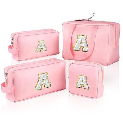  Elilier Initial Preppy Makeup Bag, Personalized