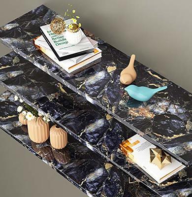 Livelynine Textured Black and Gold Wallpaper Peel and Stick Black and Gold  Contact Paper for Cabinets Countertops Desk Covering Waterproof Renter