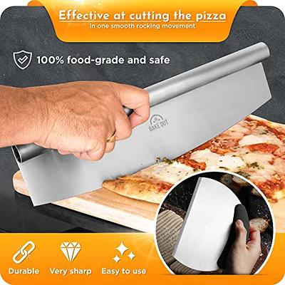 BAKE OUT Perforated Pizza Peel Set 12''x14'' - 5-Pcs Pizza Peel Set with  Pizza Cutter, 16-Inch Pizza Screen, Dough Scraper Cutter - Professional  Pizza Oven Accessories for Pastry, Baking, Pizza - Yahoo Shopping