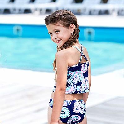 Big Girls Two Piece Tankini Swimsuits Purple Floral Bathing Suit Swim Suit  16T - Yahoo Shopping