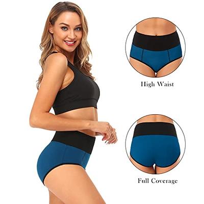 Underwear For Women Cotton No Muffin Top Full Coverage Briefs Soft Stretch  Ladies Panties 4 Pack