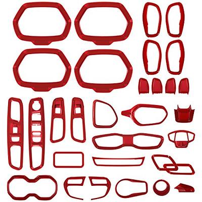 31 PCs Car Interior Accessories Trim - Air Conditioning Vent Decoration &  Door Speaker & Water Cup Holder & Headlight Switch & Window Lift Button