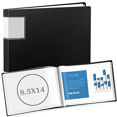 Binder with Plastic Sleeves 24-Pocket - Presentation Book 8.5X11 (Aqua),  Portfolio Folder with 8.5 X 11 Sheet Protectors, Displays 48 Pages Letter