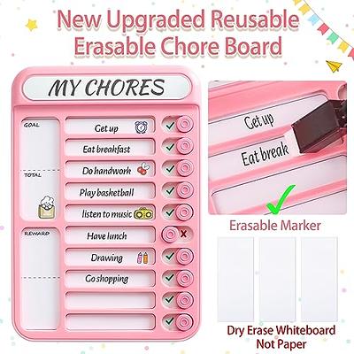 Dry Erase Checklist Board to Do List Memo Boards Slider Schedule Chore  Chart DIY Plastic RV Checklist Detachable Daily Checklist with Markers and  3 Erasable Pap…