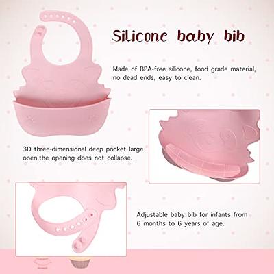 Silicone Baby Feeding Set w/ Suction Divided Plates with Lids, Suction  Bowls, Drinking Cups, & Baby Spoons - 100% Food-Grade Baby Led Weaning  Supplies