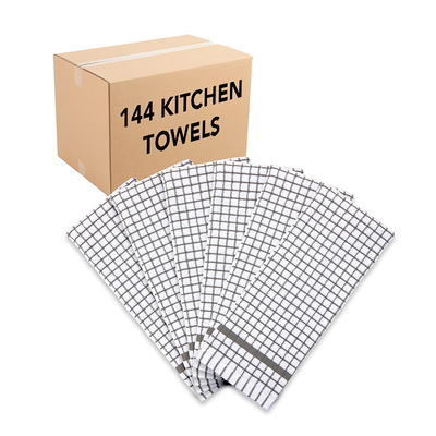 144 Bulk Kitchen Towel 15x25 Inch Micro Fiber Assorted