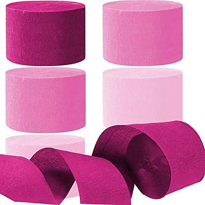 Purple Crepe Paper Streamers 1.8 Inch Widening 6 Rolls Purple Party  Streamer for Various Birthday Wedding Festival Party Decorations,a roll of  82ft
