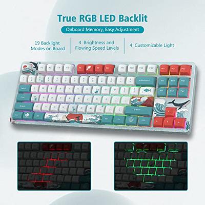 HITIME XVX M61 60% Mechanical Keyboard Wireless, Ultra-Compact 2.4G  Rechargeable Gaming Keyboard, RGB Backlit Ergonomic Keyboard for Windows  Mac PC