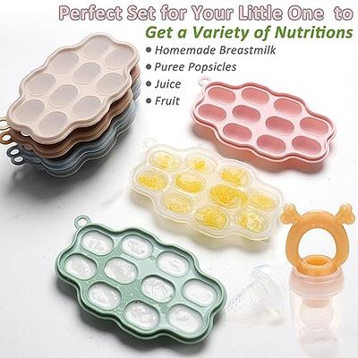 Baby Breastmilk Popsicle Molds with Baby Fruit Feeder Pacifier - btrfe Baby  Silicone Nibble Freezer Tray Food Storage Containers for Toddler Teething &  Infant Self Feeding, Blue - Yahoo Shopping