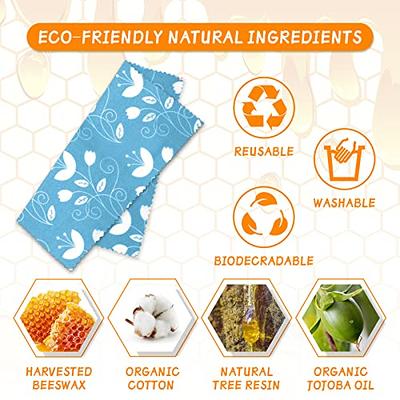 Bees Wax Wraps Reusable Food Wraps Kit For Packing 3Pcs Zero Waste