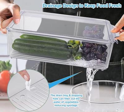  Set Of 12 Refrigerator Organizer Bins with Lids