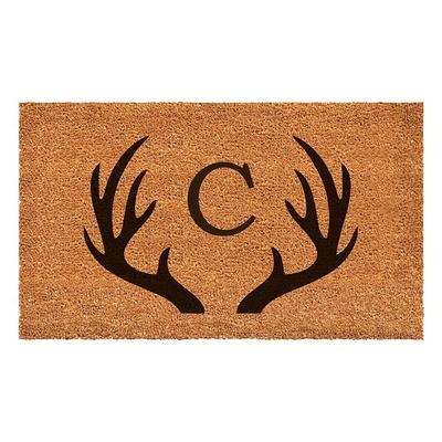 A1HC Natural Coir Monogrammed Entrance Door Mats, Durable Large