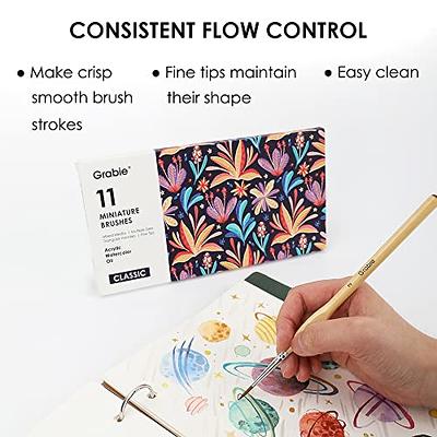 Grabie Professional Watercolor Paint Brushes, Mop Paintbrushes, 9 Pcs,  Synthetic