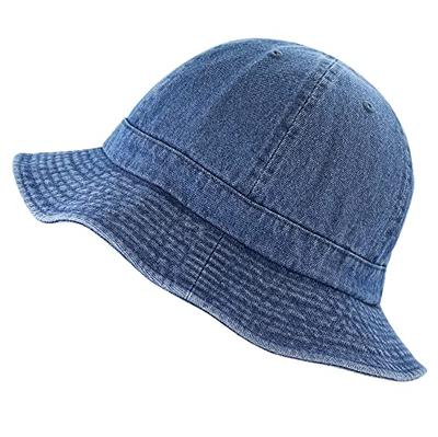 The Hat Depot Youth Kids Washed Cotton & Lightweight Nylon Packable Bucket  Travel Hat Cap