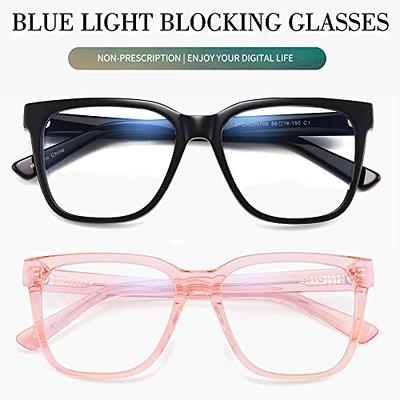 Blue Light Blocking Glasses Women/Men,Retro Round Anti Eyestrain Computer  Gaming Glasses(2Pack)