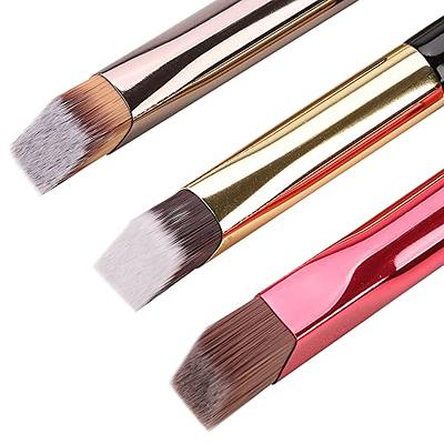 Multi-Function Eyebrow Brush,Square Angled Eyebrow Brush,Professional  Eyebrow Brush Three-Dimensional Concealer Makeup Brush Angled Eyebrow  Hairline Brush (3Pcs) 