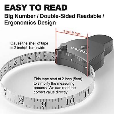 2PCS Tape Measure Body Measuring Tape 60inch (150cm), Retractable Measuring  Tape for Body Measurement & Weight Loss, Accurate Body Tape Measure for