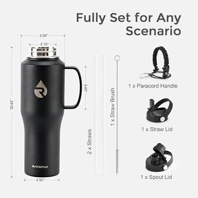 Stainless Water Bottle with Straw and Handle
