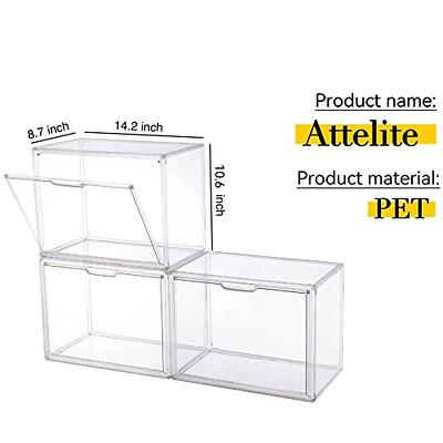 Clear Handbag Storage Organizer for Closet, 3 Packs Acrylic Display Case  for Purse/Handbag, Plastic Storage Containers with Magnetic Door, Acrylic  Box