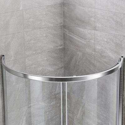 Ove Decors Breeze 32 in. Satin Nickel Shower Kit with Clear Glass Panels and Base Included