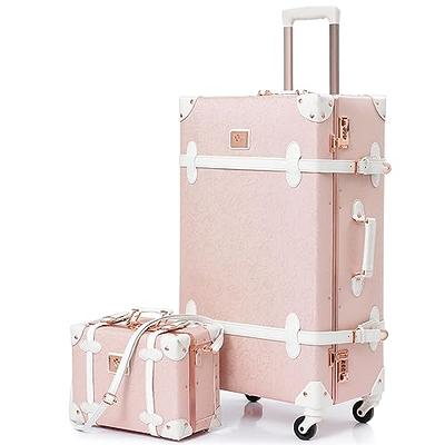 urecity vintage suitcase set for women, vintage luggage sets for women 2  piece, cute designer trunk luggage, retro suit case (Mint, 26+12) - Yahoo  Shopping